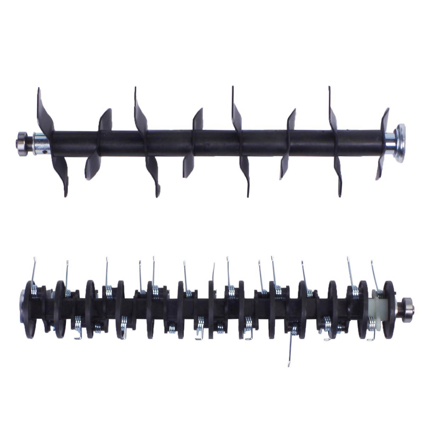 Zwei schwarze Ersatzmesser für Rasenvertikutierer und Rasenlüfter, robustes Metall, ideal für Garten Vertikutierer mit.