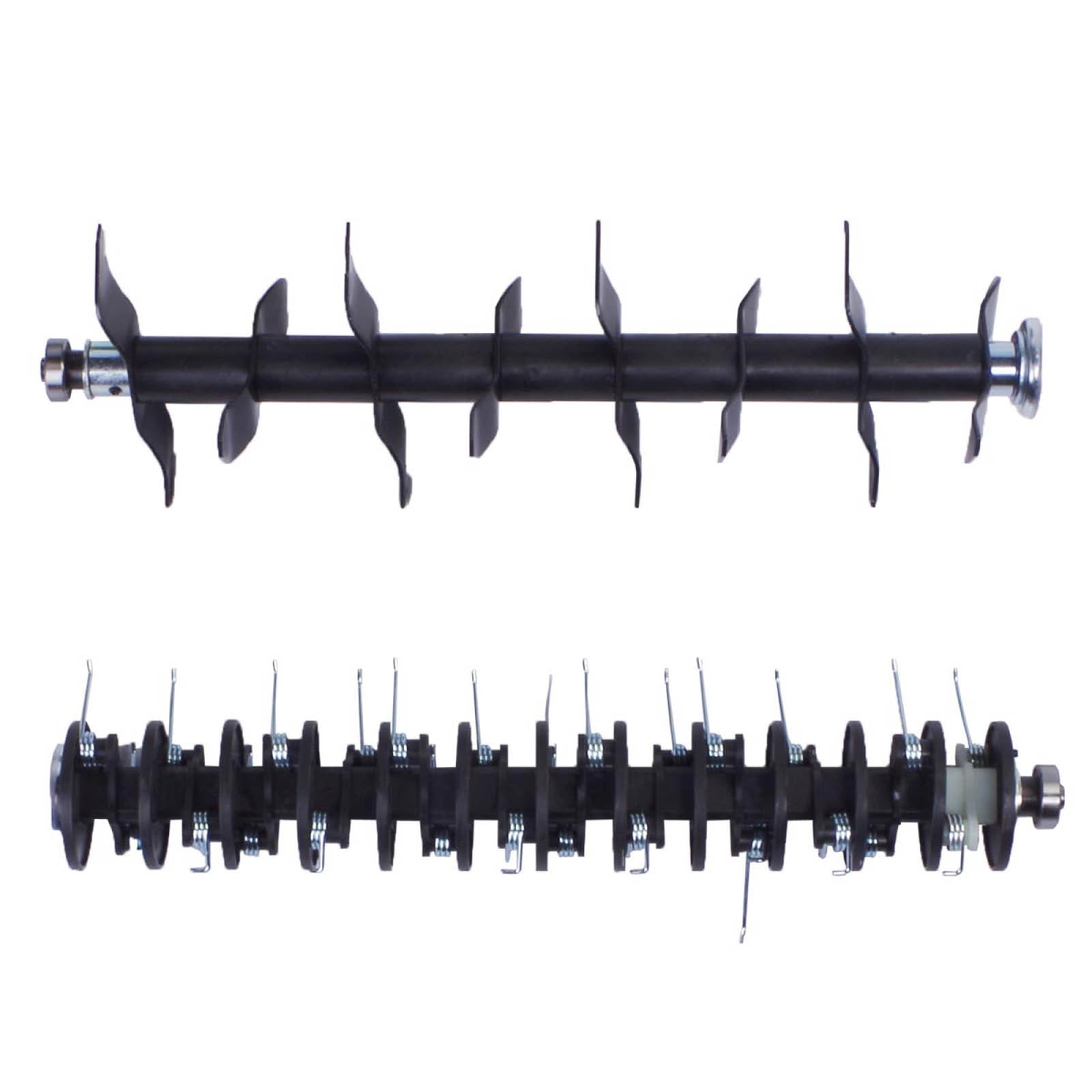 Zwei schwarze Ersatzmesser für Rasenvertikutierer und Rasenlüfter, robustes Metall, ideal für Garten Vertikutierer mit.