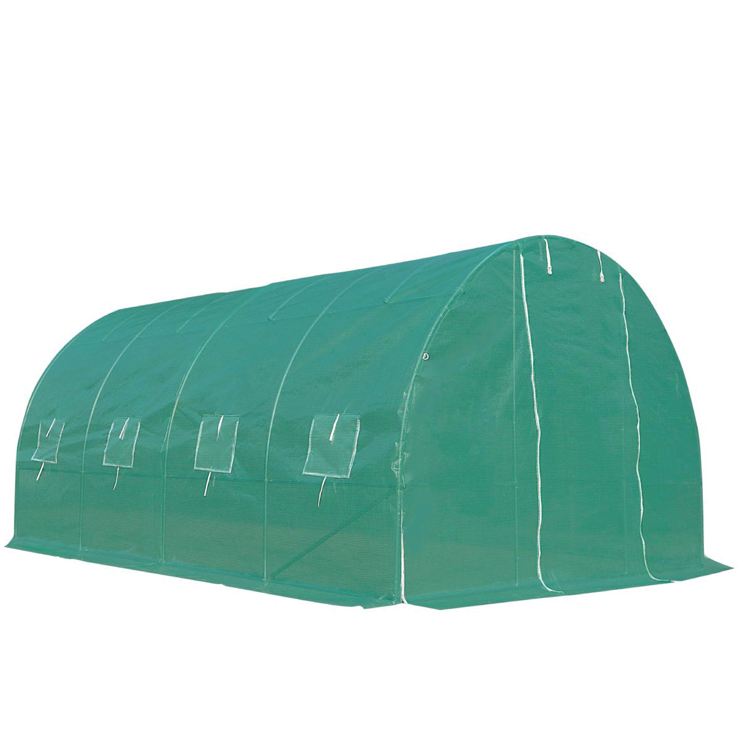 Foliengewächshaus 12 rollbar, 3x4m inkl. Erdanker & Unkrautvlies