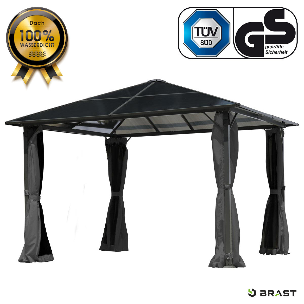Alu Gartenpavillon SUMMERDREAM 3x3m grau