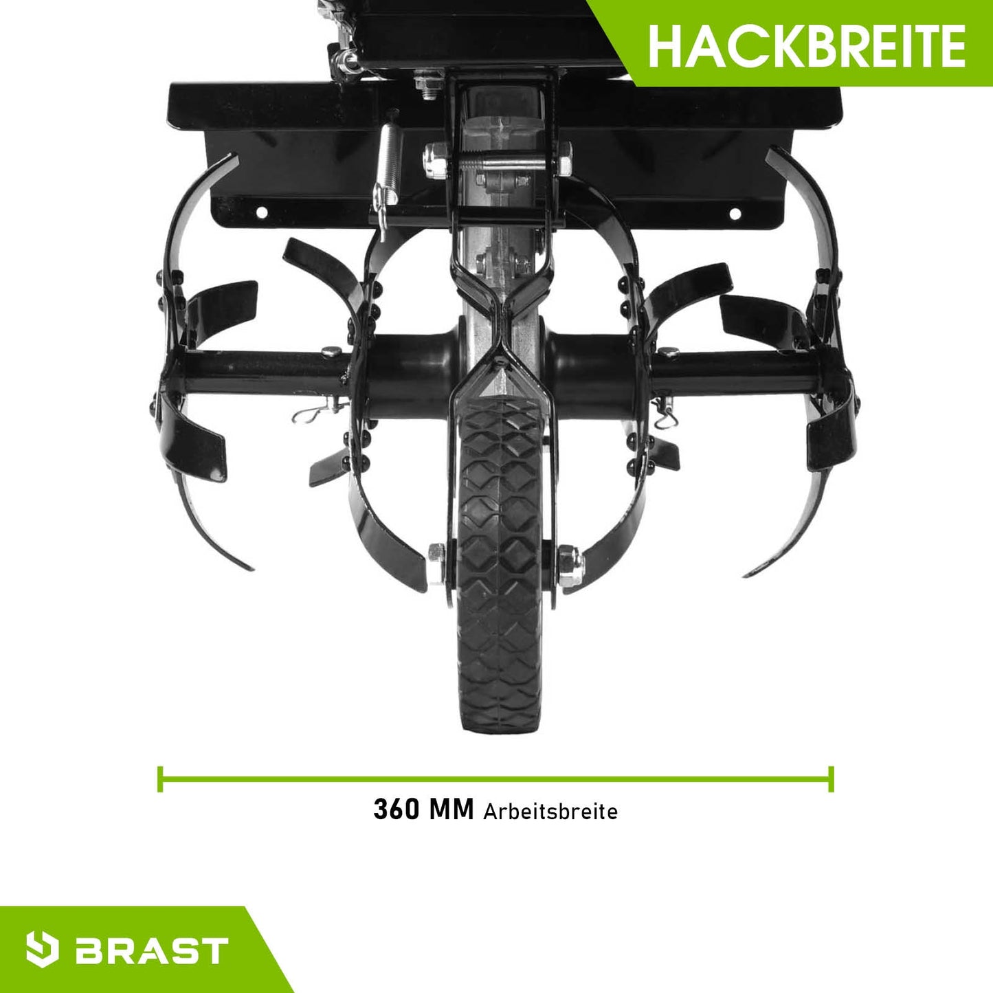 Motorhacke mit Benzinmotor, 360 mm Hackbreite, robuste Bodenfräse Gartenfräse Pflug für Gartenarbeiten.