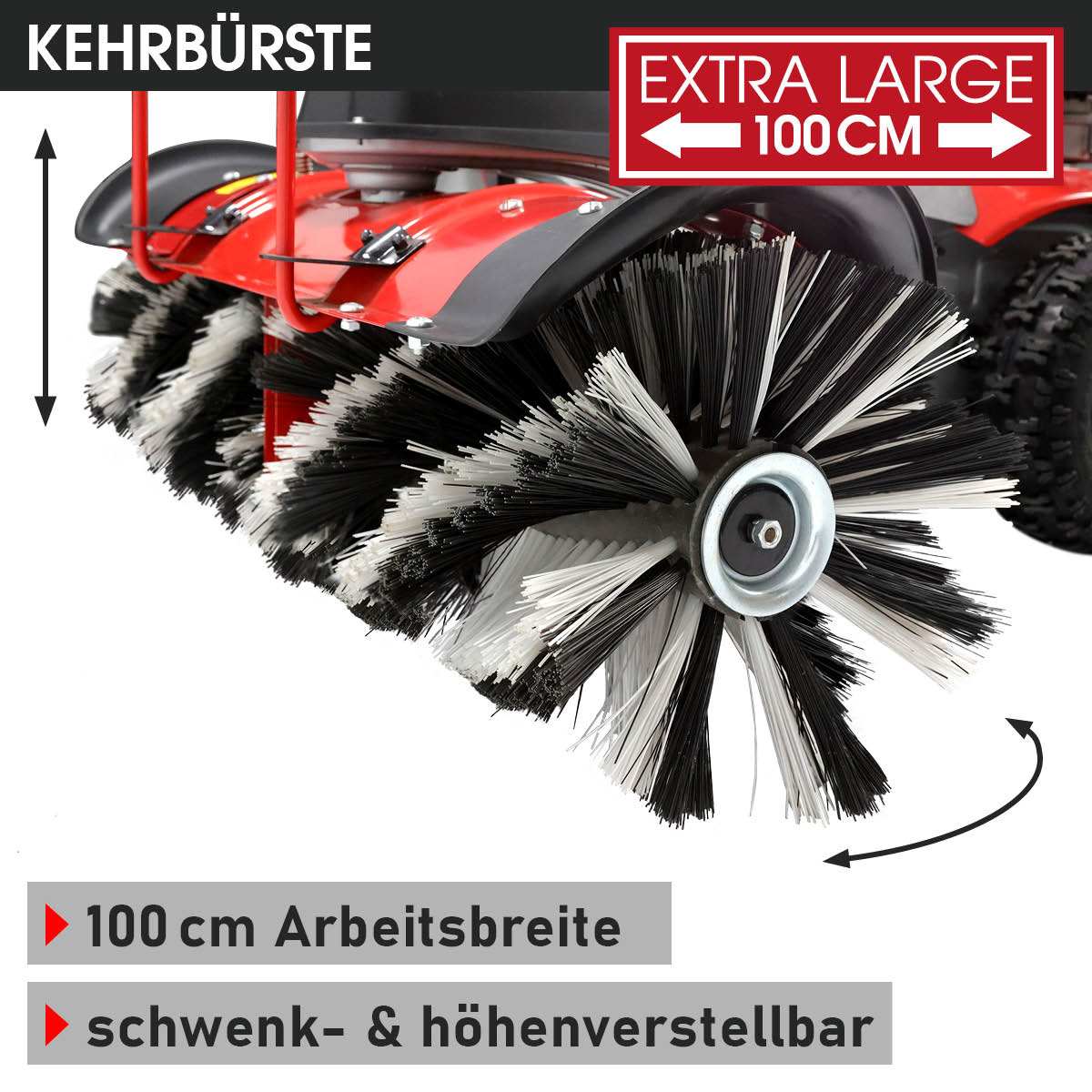 BRAST 3in1 XXL Benzin Kehrmaschine ESTART