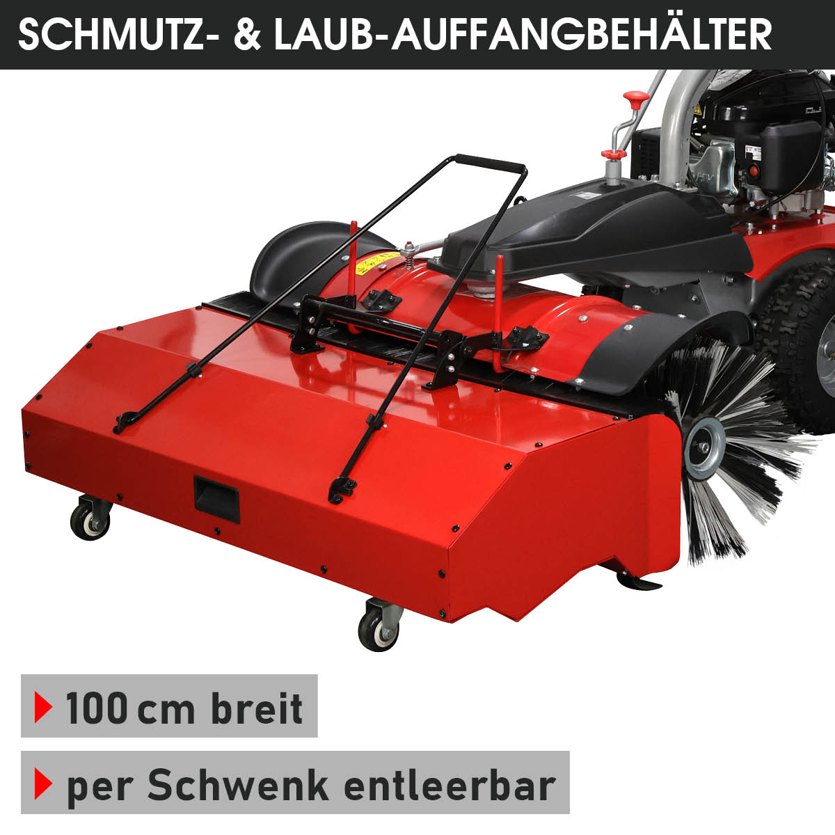 BRAST 3in1 XXL Benzin Kehrmaschine ESTART