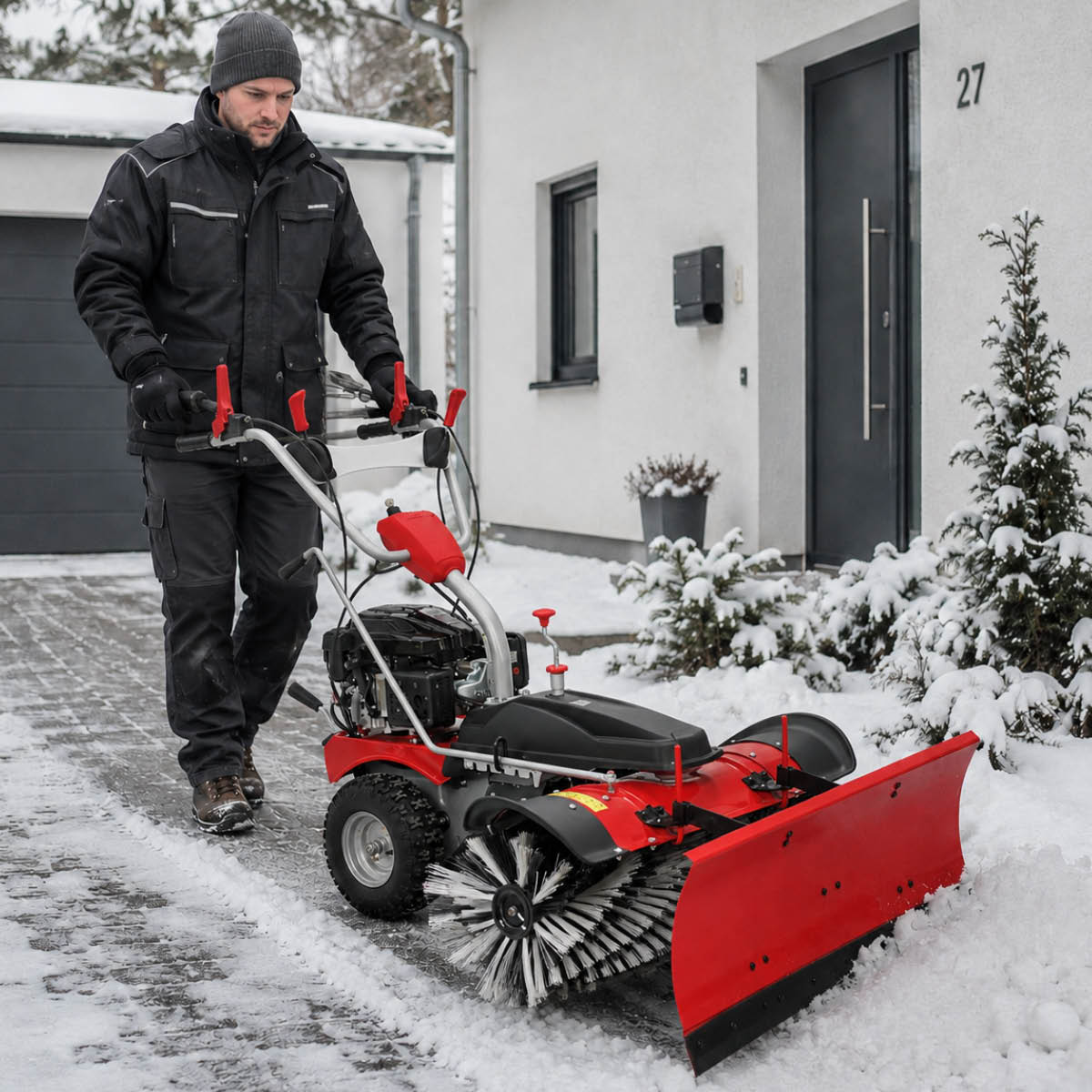 BRAST 3in1 XXL Benzin Kehrmaschine ESTART