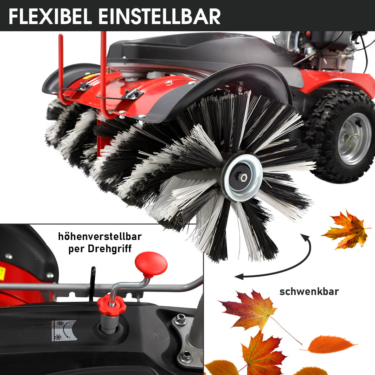BRAST 3in1 XXL Benzin Kehrmaschine ESTART