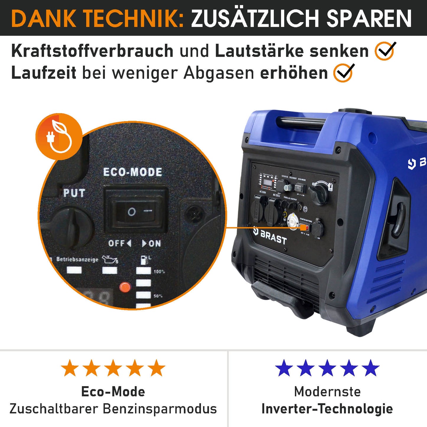 Benzin Generator - Inverter Stromerzeuger  4000