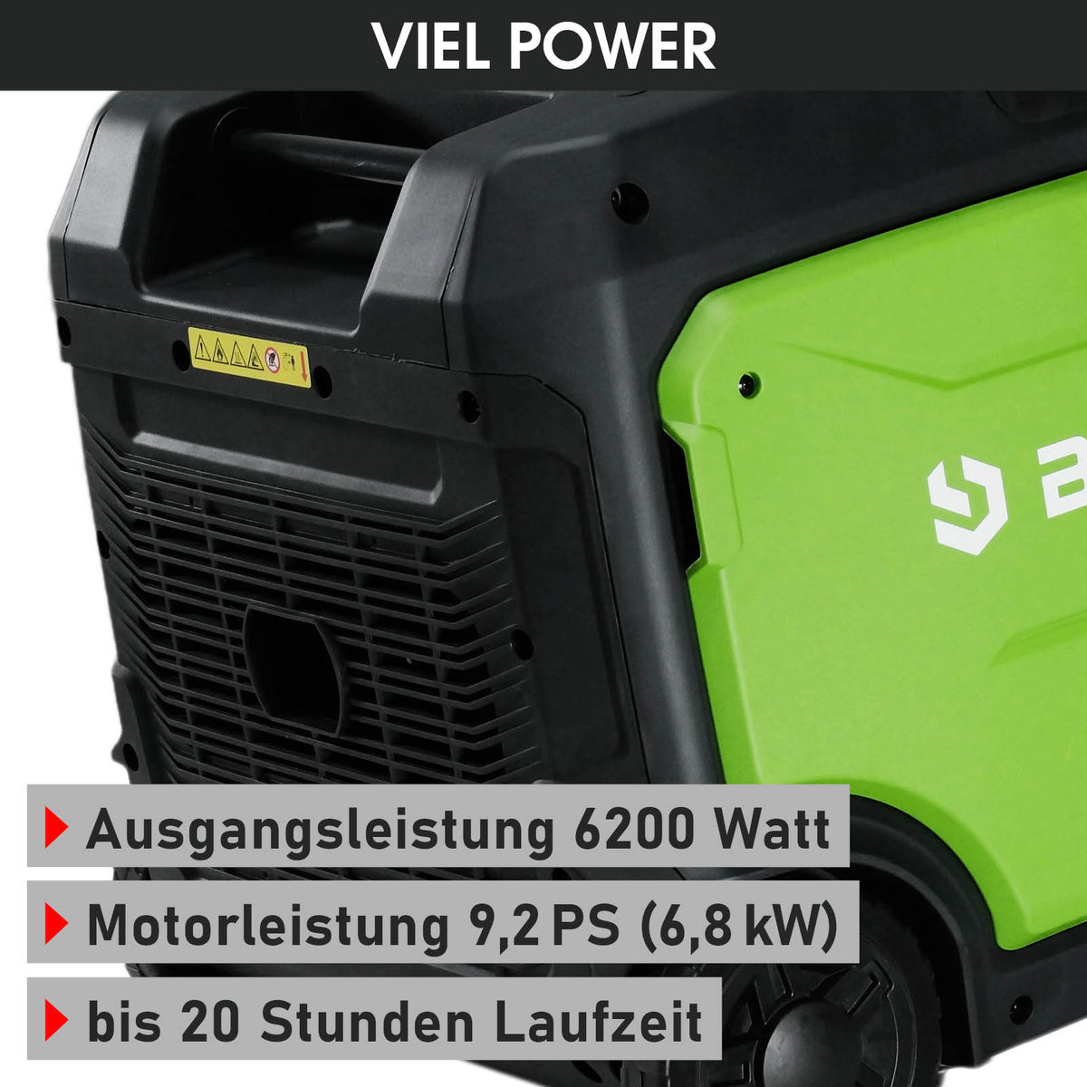 BRAST Benzin Inverter Stromerzeuger 6200 W