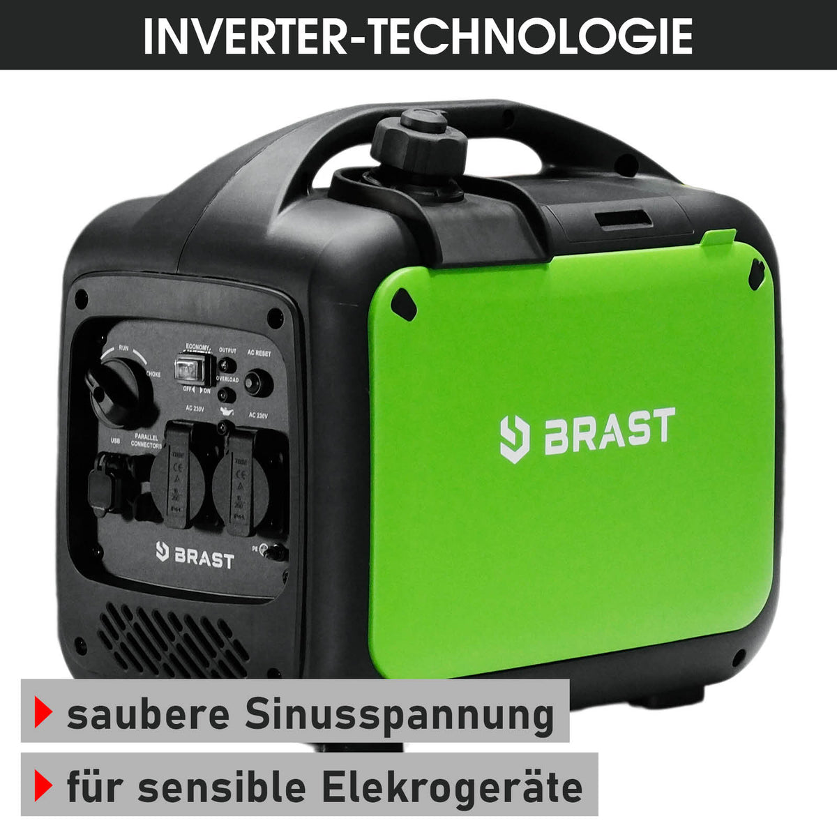 BRAST Benzin Inverter Stromerzeuger 2000 W