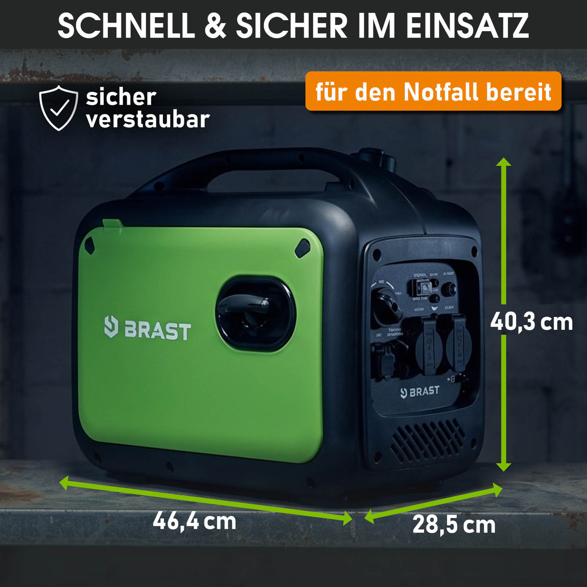 BRAST Benzin Inverter Stromerzeuger 2000 W