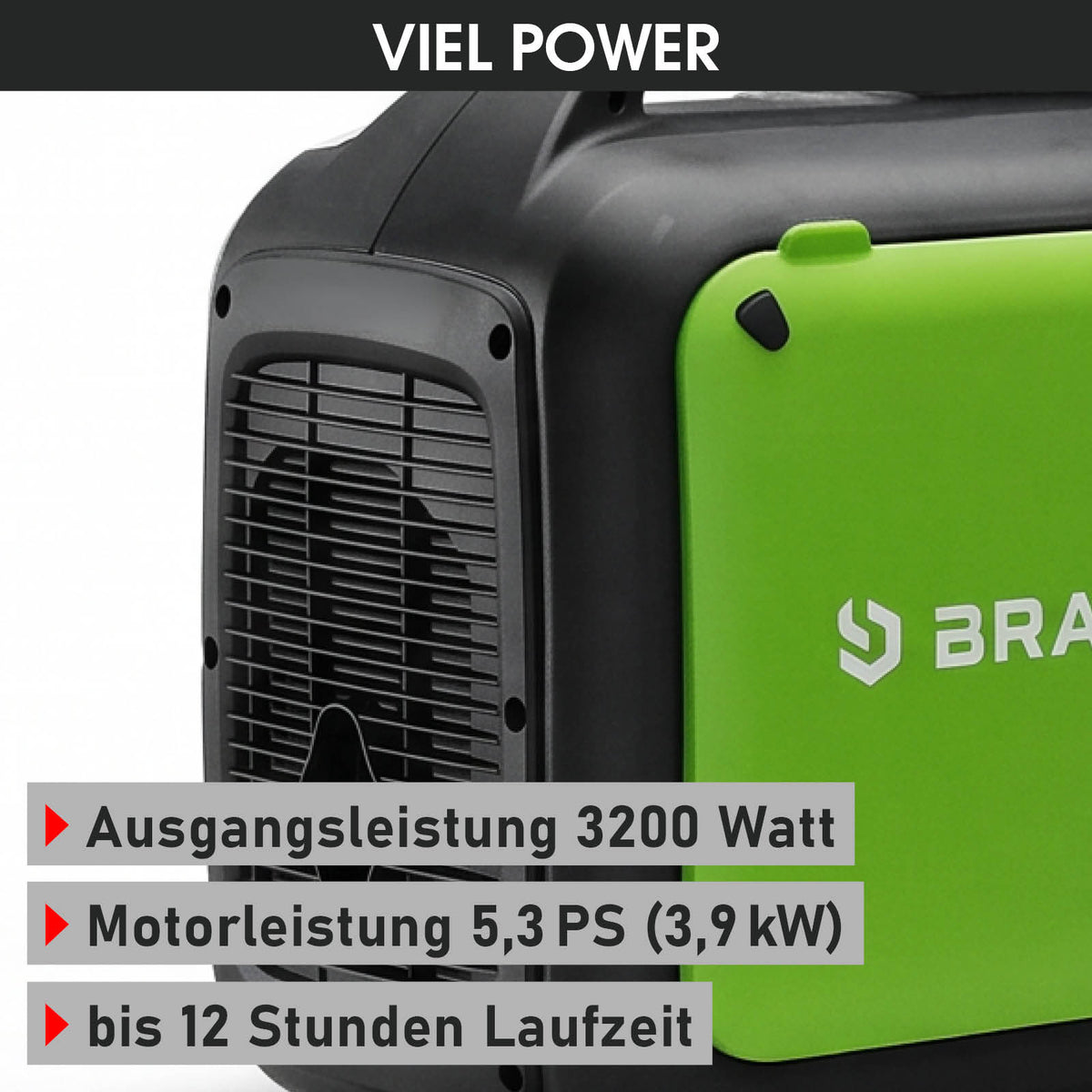 BRAST Benzin Inverter Stromerzeuger 3200 W
