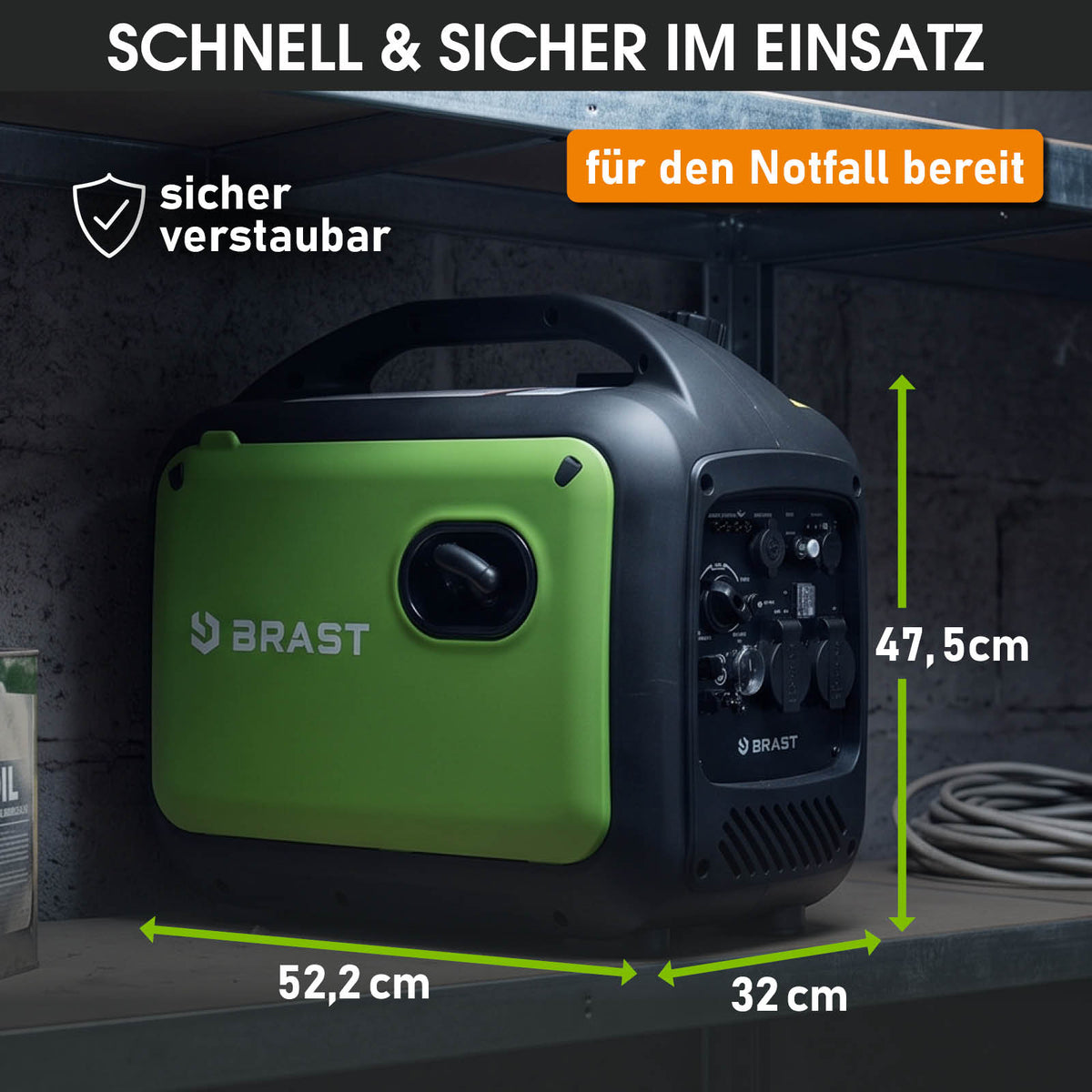 BRAST Benzin Inverter Stromerzeuger 3200 W
