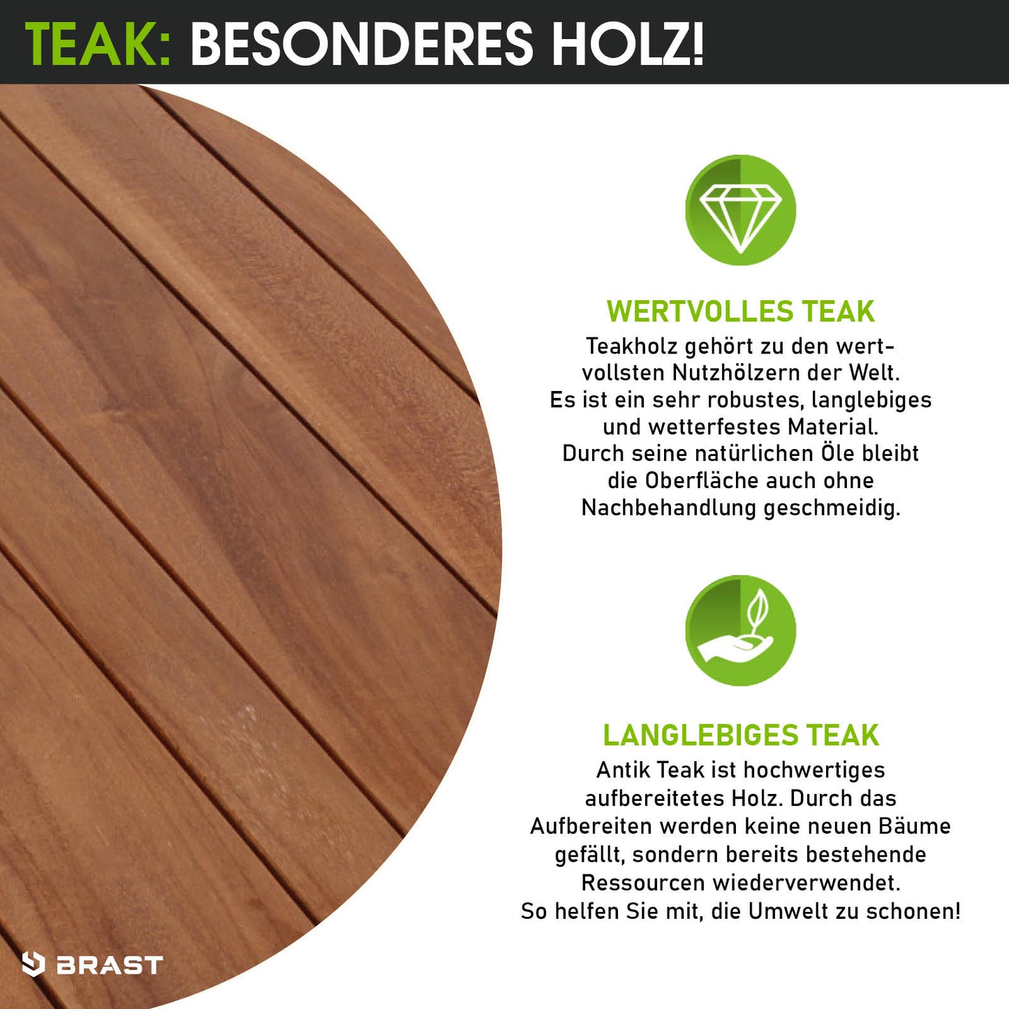 Teak Gartenbank Woodie