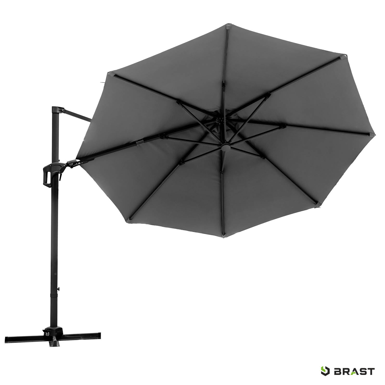 Grau rundes Ampelschirm mit Alu-Gestell, ideal als sonnenschirm rechteckig, Gartenschirm, sonnenschirm terrasse oder.