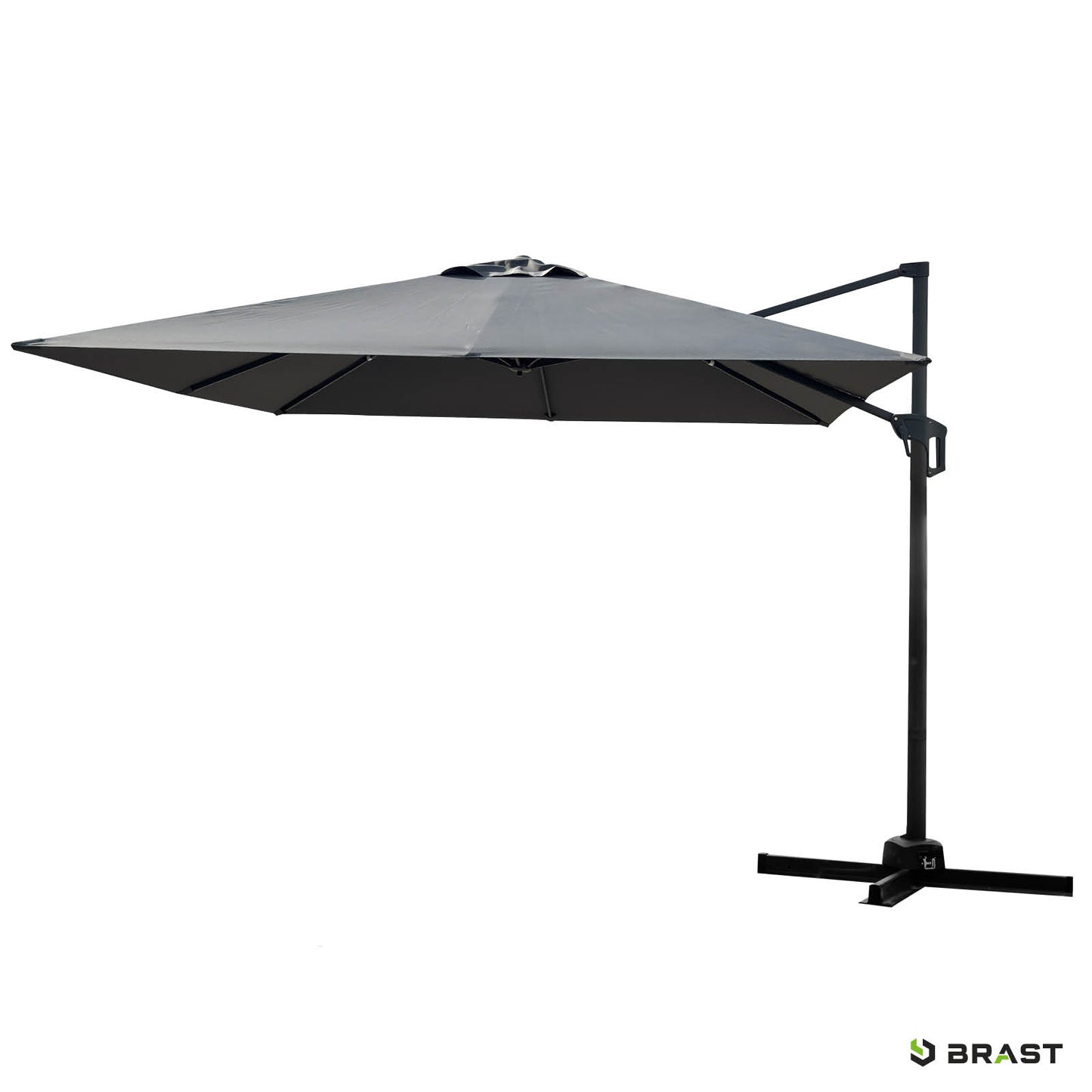 Grau rechteckiger Sonnenschirm Ampelschirm 3x3m für Terrasse und Balkon Gartenschirm.