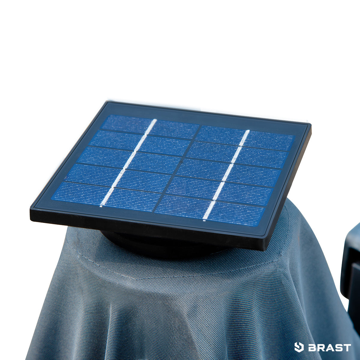 BRAST Ampelschirm rechteckig 3x3m grau mit LED-Beleuchtung