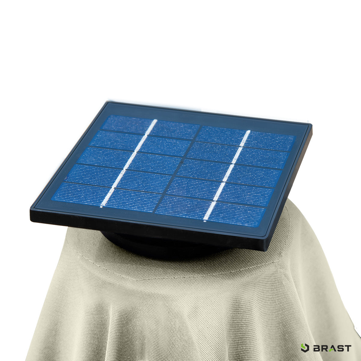 BRAST Ampelschirm rechteckig 3x3m beige mit LED-Beleuchtung