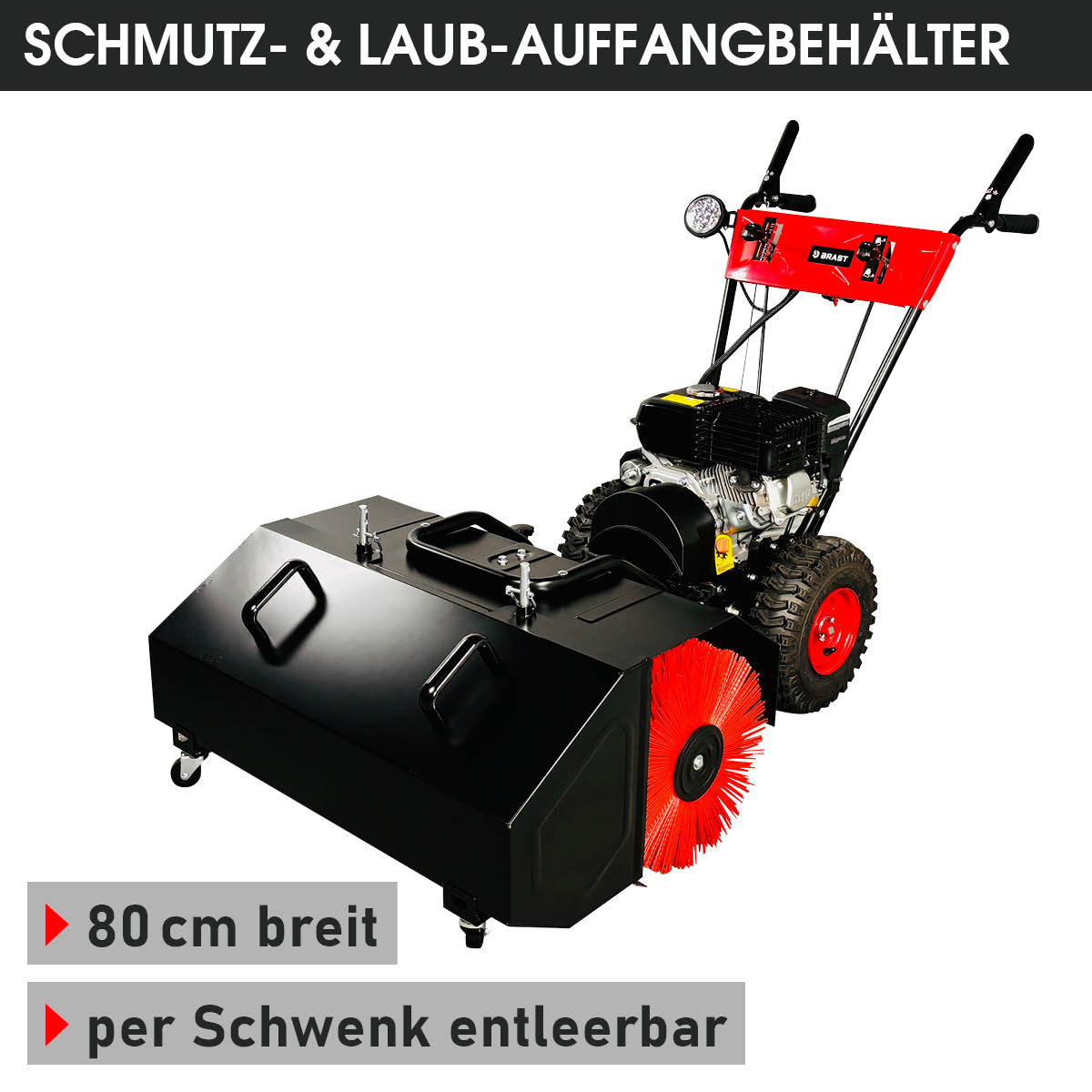 BRAST 3in1 Benzin Kehrmaschine 3200 ESTART