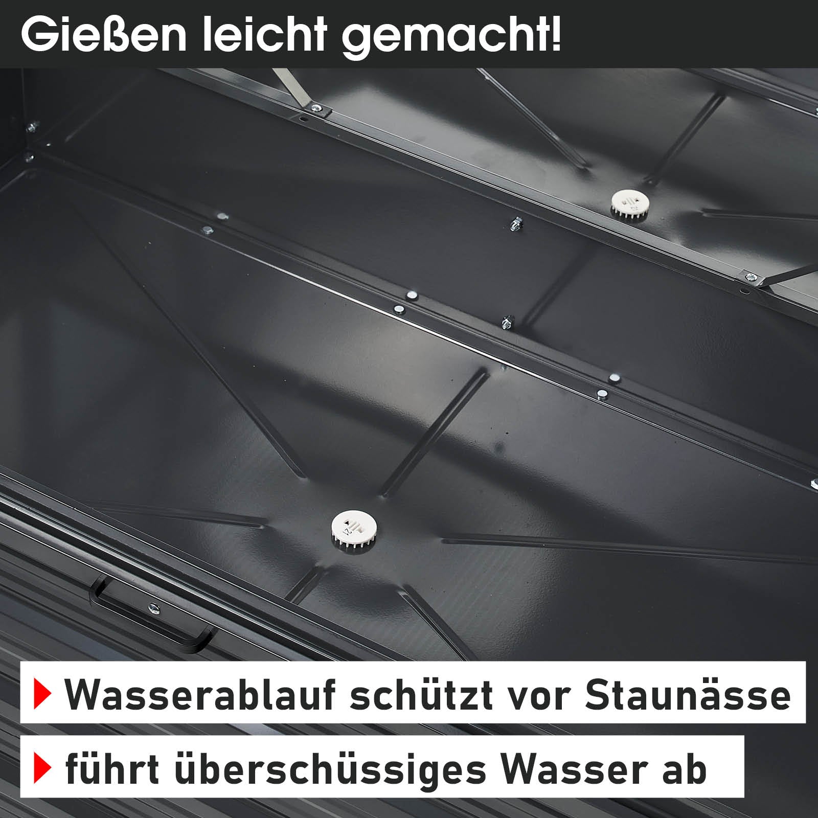 Aluminium Gewächshaus mit Fundament, begehbares Hochbeet Treibhaus für Garten, windsicher mit Wasserablauf.