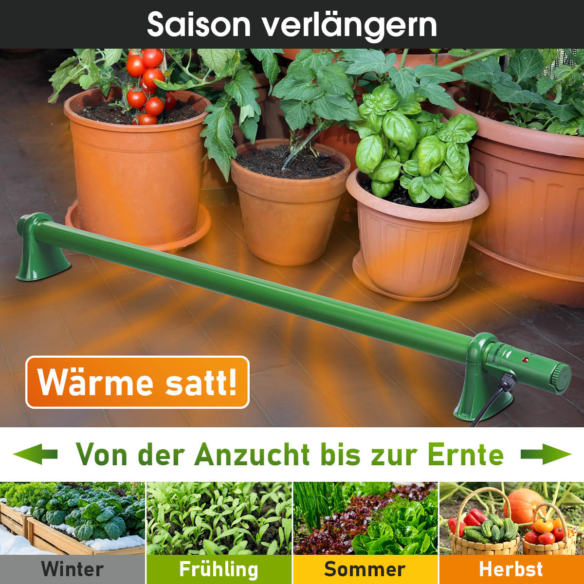 Die Heizung für Gewächshäuser verlängert die Saison für kälteempfindliche Pflanzen