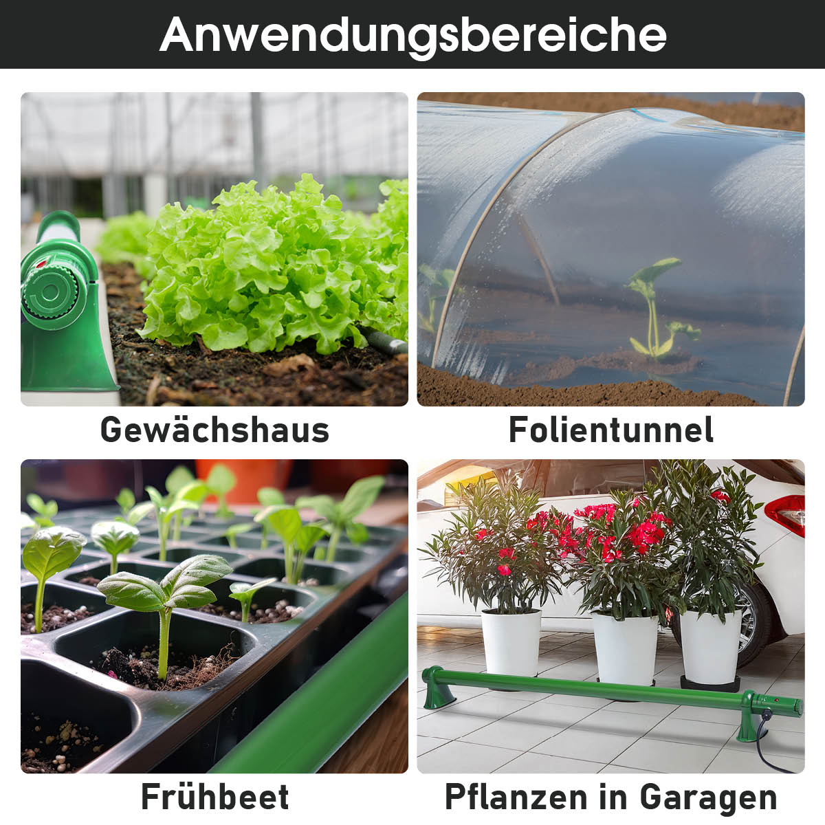 Heizung mit 135 Watt Leistung ideal geeignet für Gewächshäuser, Folientunneln, Frühbeete und Pflanzen, die in Garagen überwintert werden