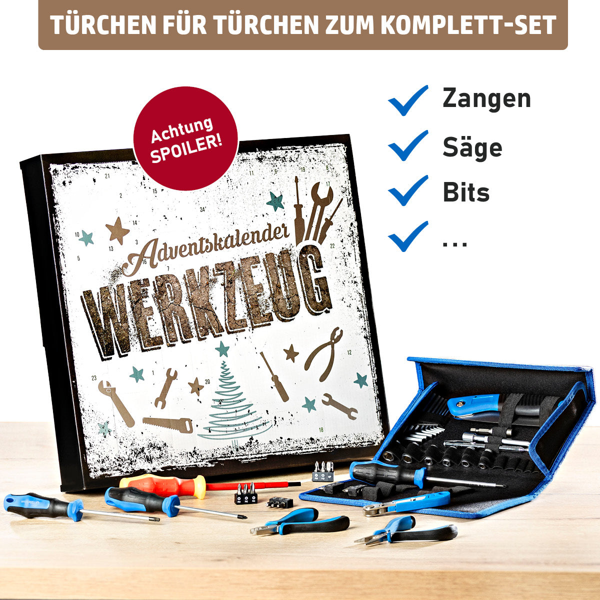 Adventskalender für Männer mit 24 praktischen Werkzeugen