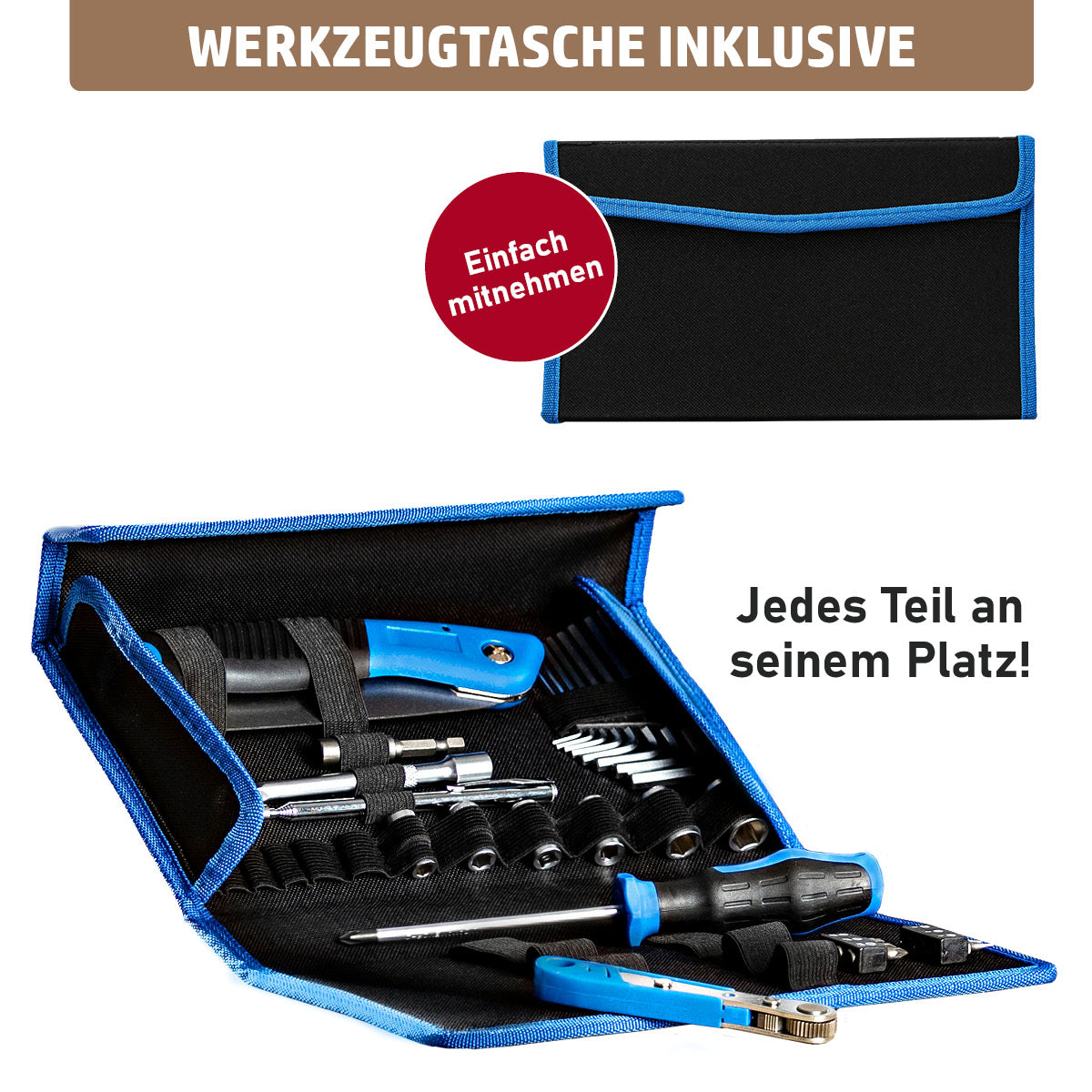Werkzeug Weihnachtskalender mit praktischer Werkzeugtasche zur Aufbewahrung aller Werkzeuge