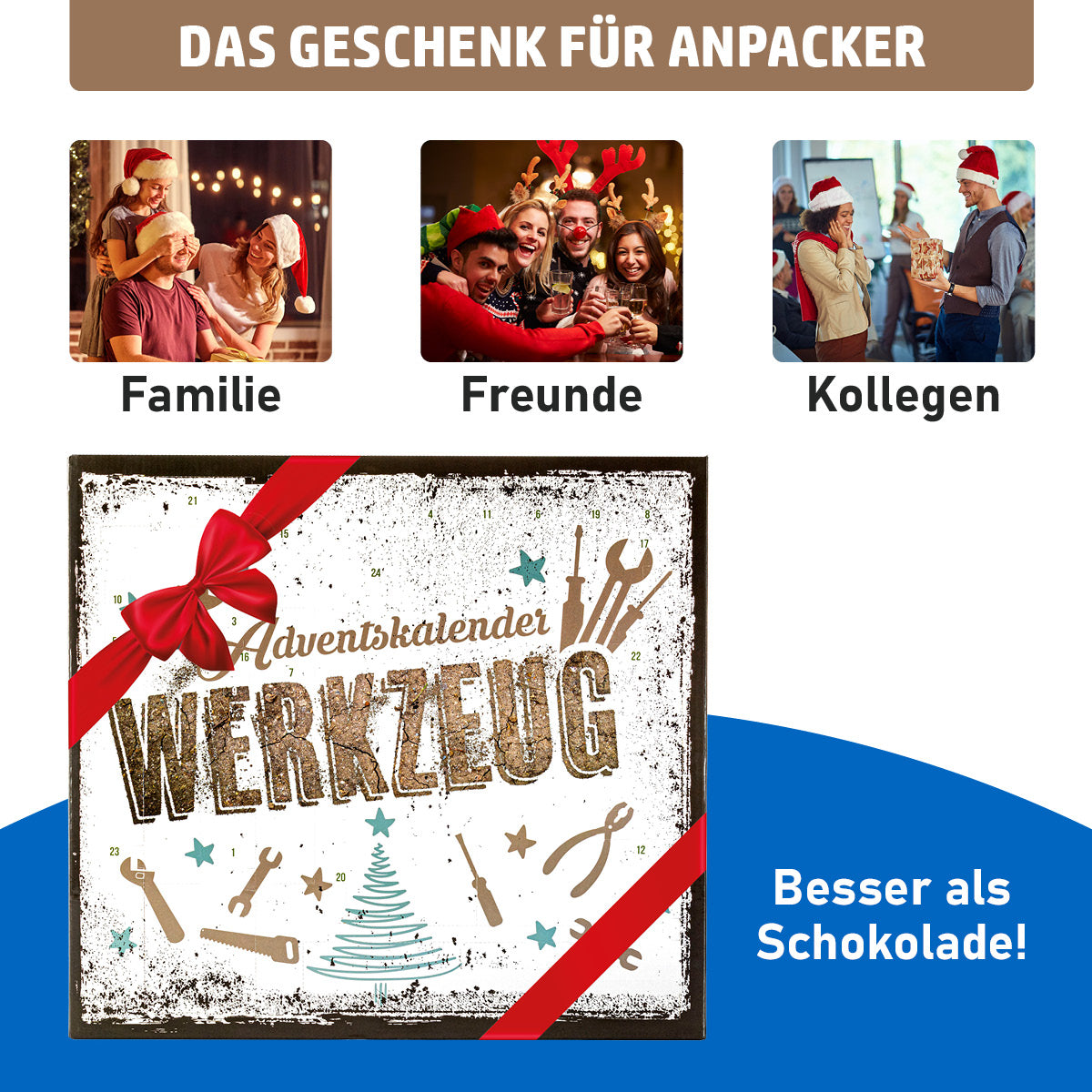 Adventskalender Werkzeug als perfektes Geschenk für Familie, Freunde und Kollegen