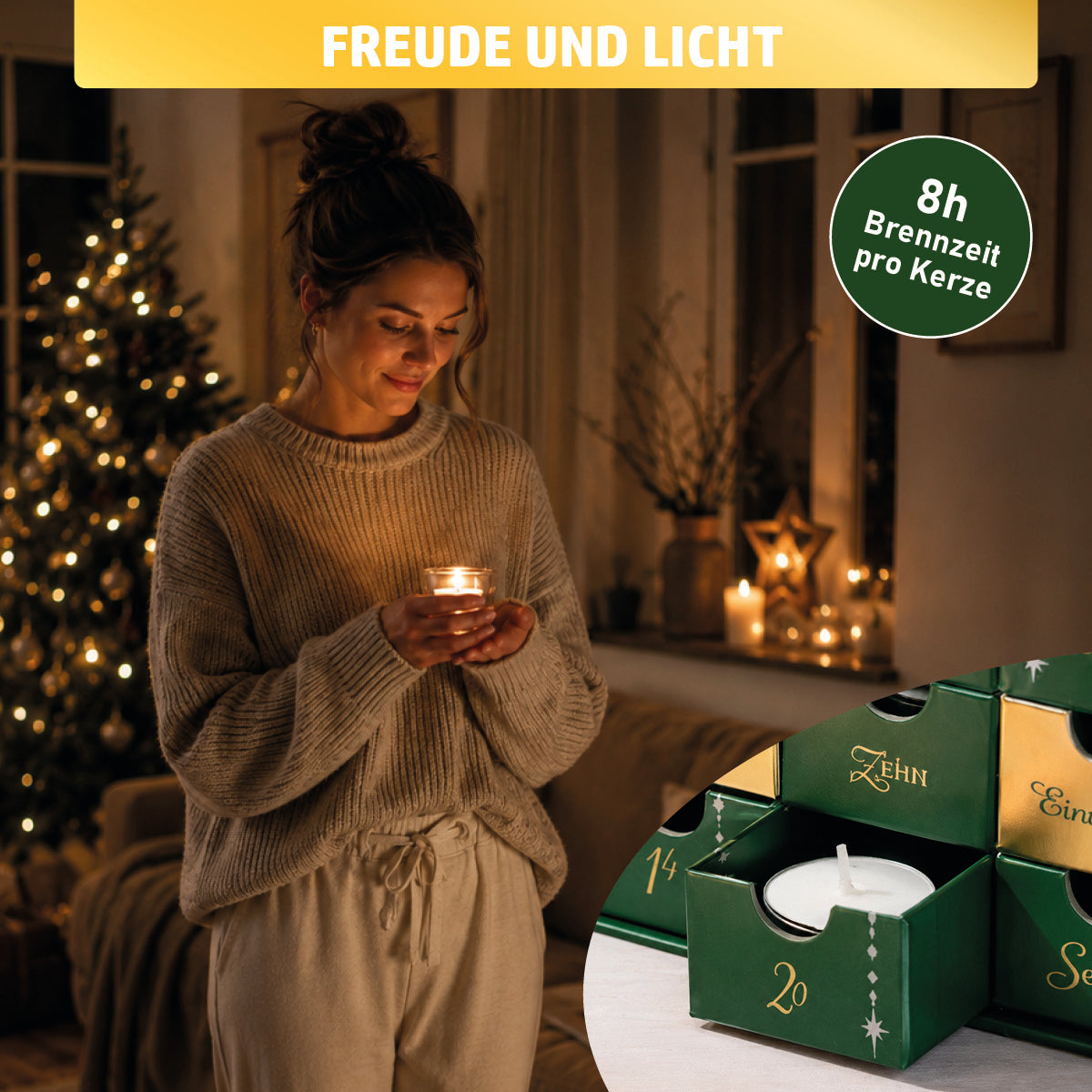 Kerzen Adventskalender Glückslicht