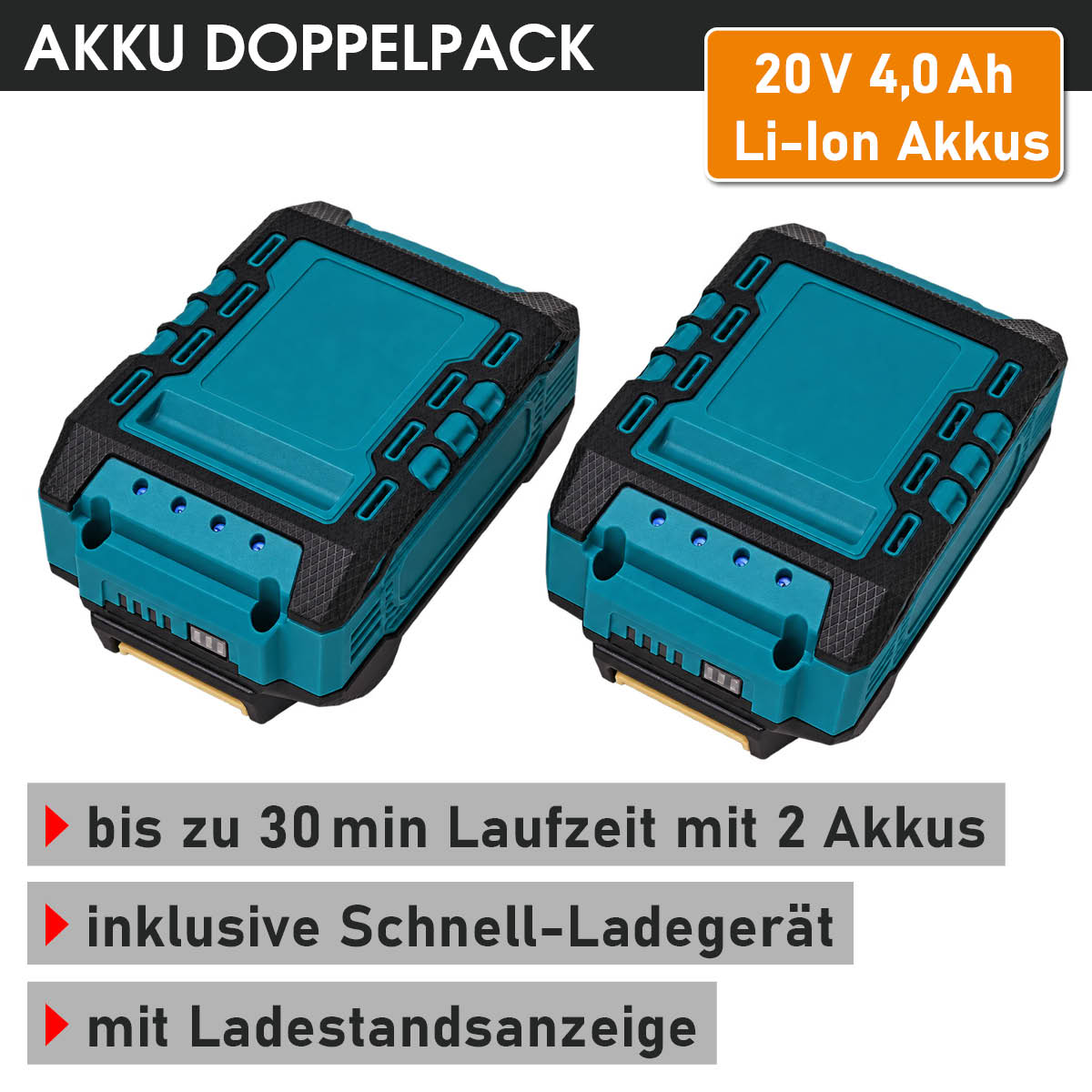 BRAST Akku Schneefräse Turbo 4040