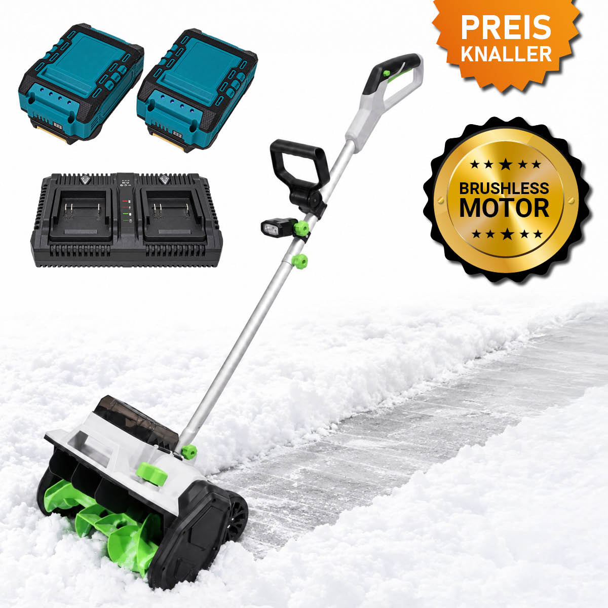 BRAST Akku Schneefräse Turbo 4040