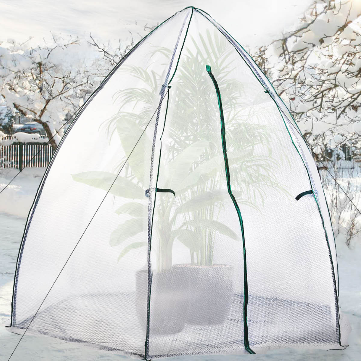 Idealer Frostschutzwächter als Überwinterungszelt für kälteempfindliche Pflanzen