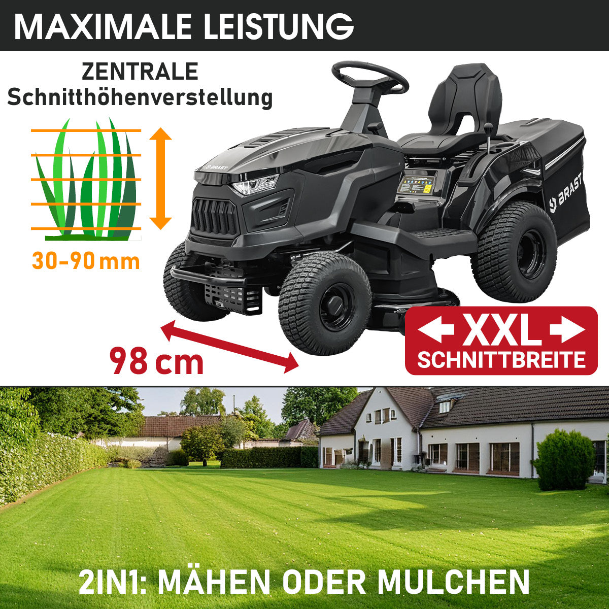 Benzin Rasentraktor 98452 ESTART