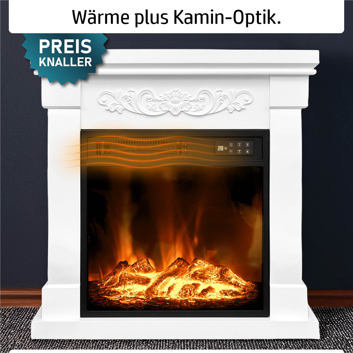 Wärme plus Kamin-Optik mit Elektrokamin Fiona als absoluter Preis-Knaller
