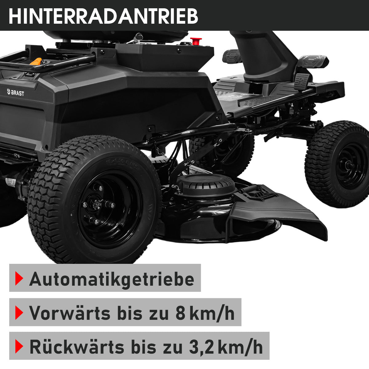 BRAST Akku Aufsitzmäher 4892 ESTART