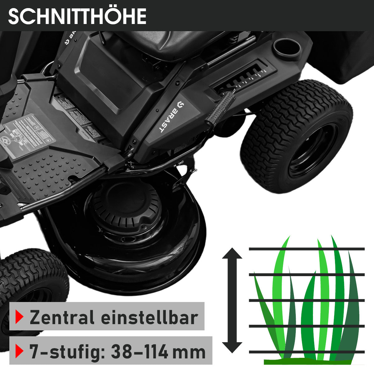 BRAST Akku Aufsitzmäher 4892 ESTART