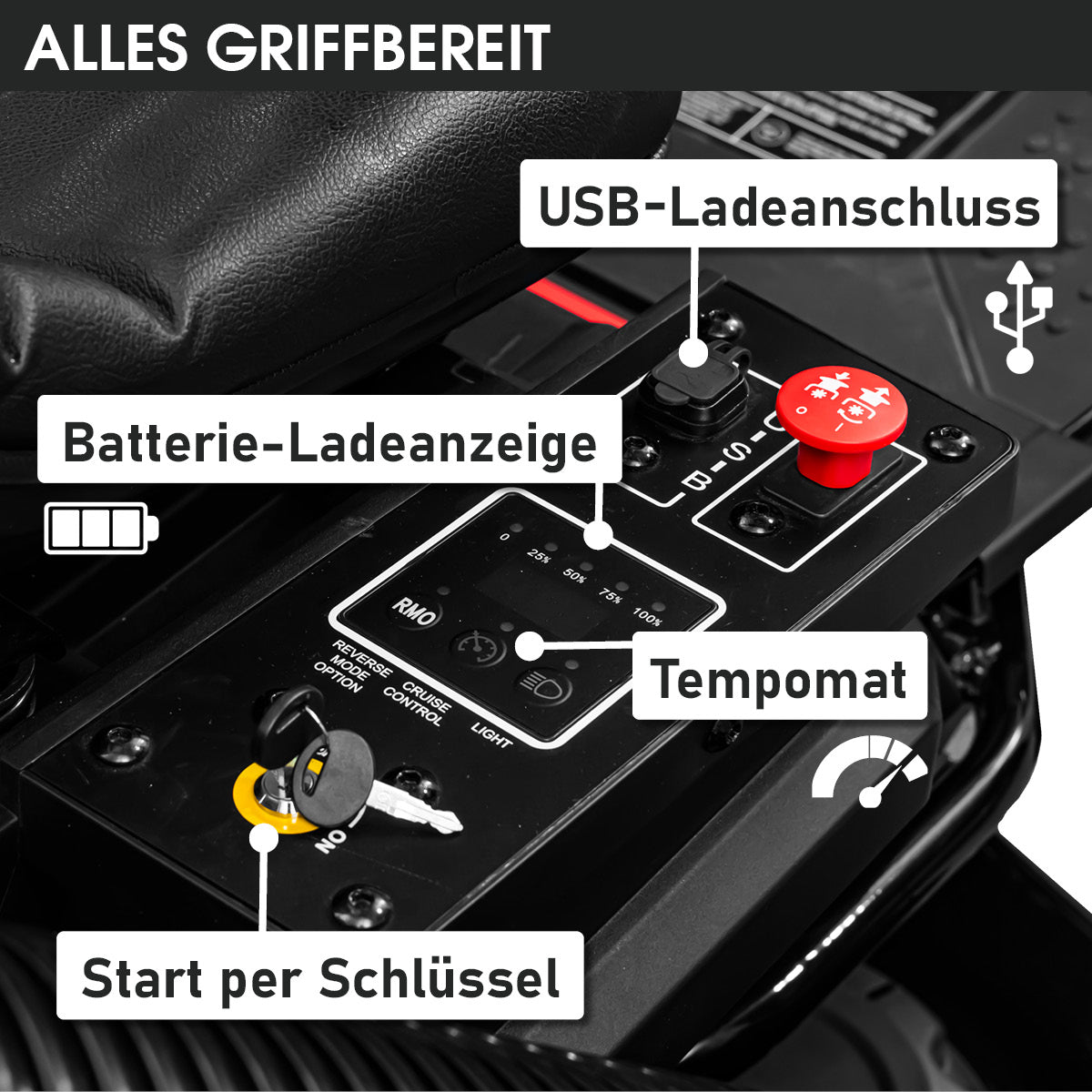 BRAST Akku Aufsitzmäher 4892 ESTART