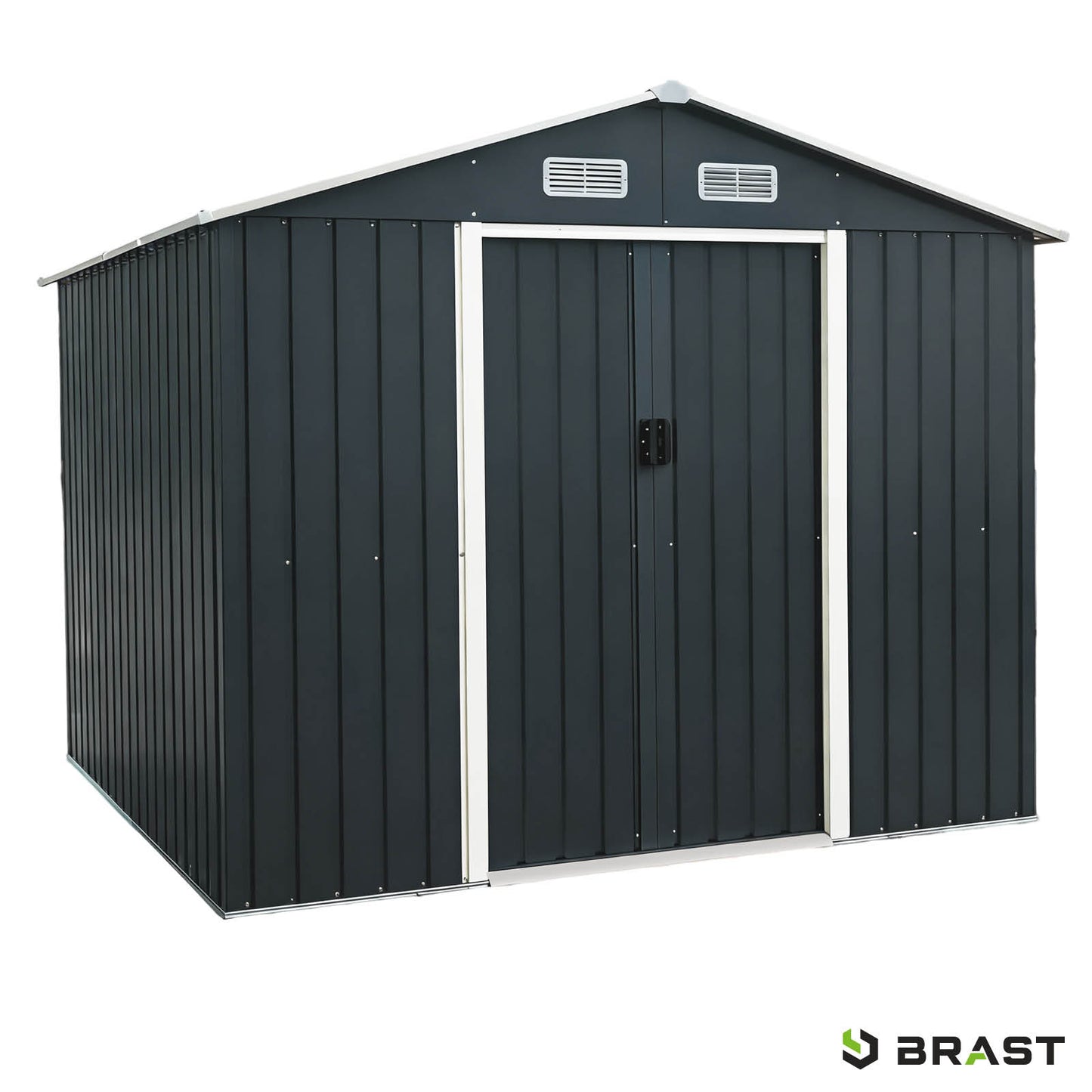 BRAST Metall Gerätehaus mit Satteldach 235x131x192