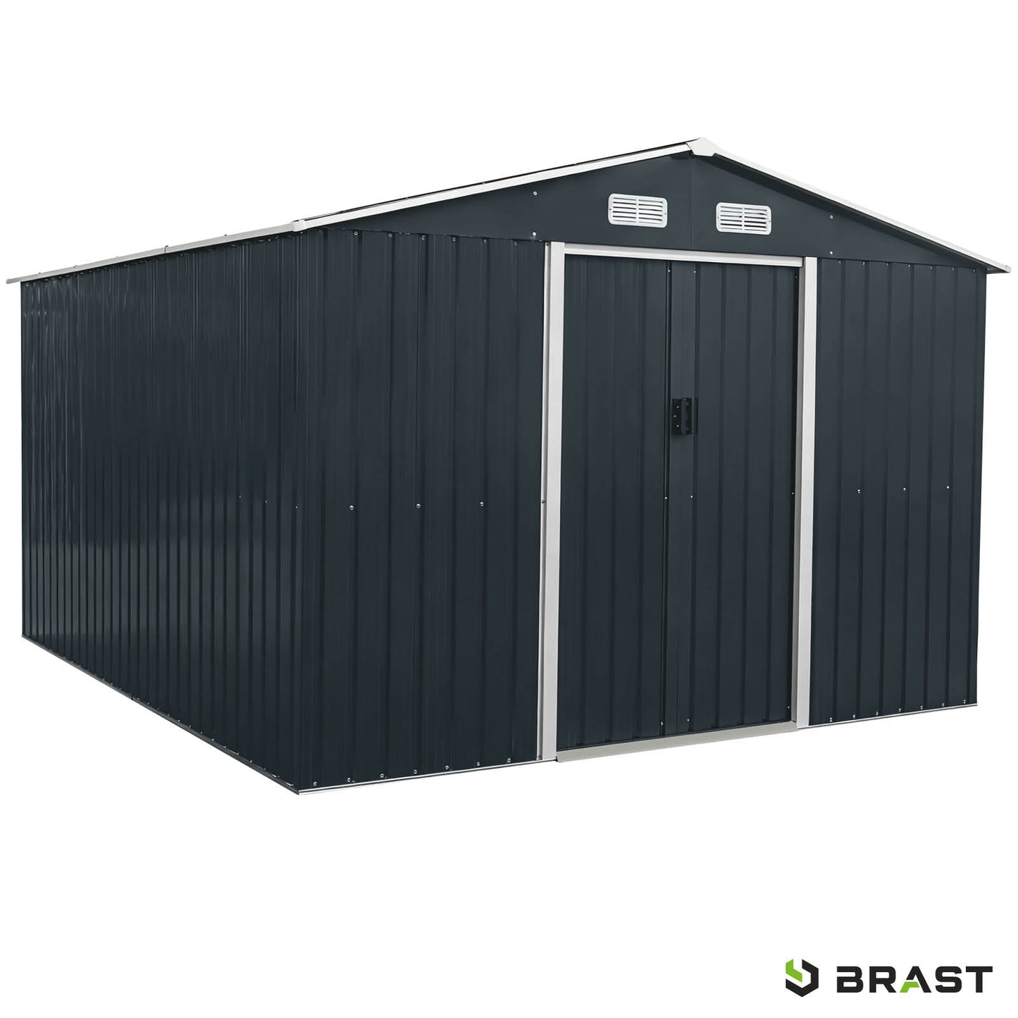 BRAST Metall Gerätehaus mit Satteldach 278x217x192