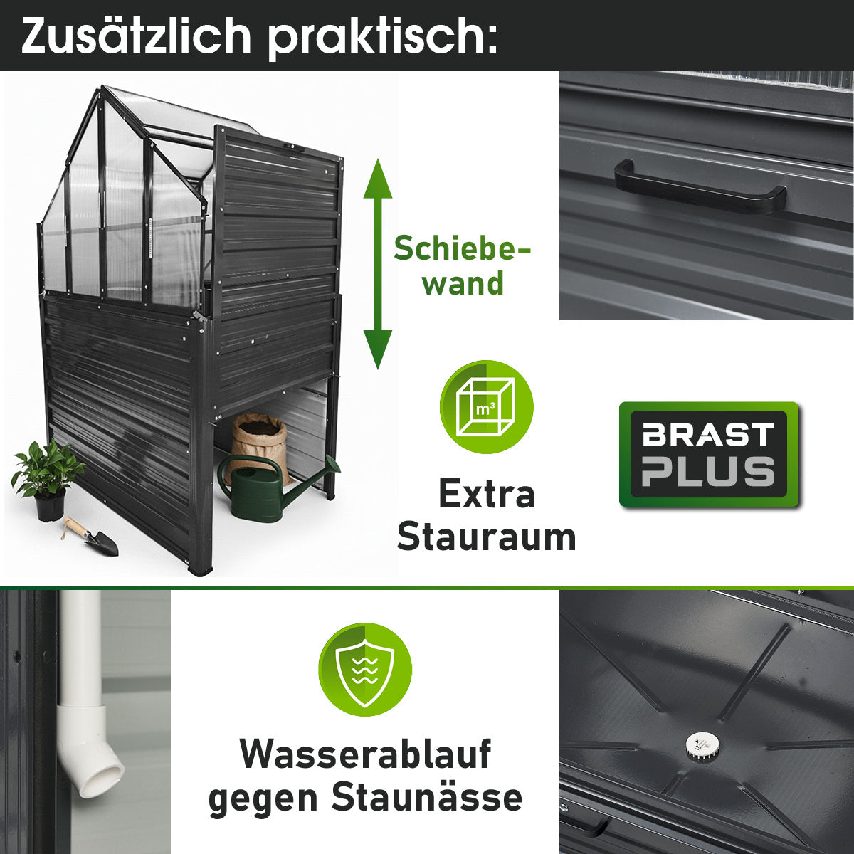 BRAST 2in1 Hochbeet mit Gewächshaus-Aufsatz Classic
