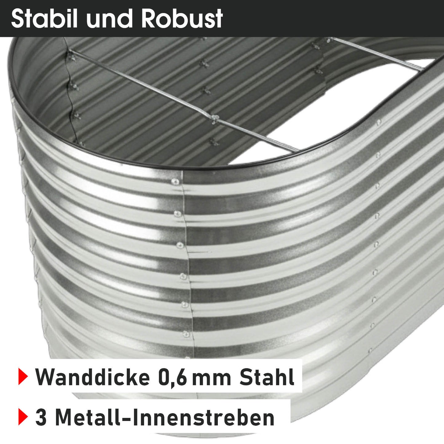 BRAST Hochbeet Metall JULIA Mini silber