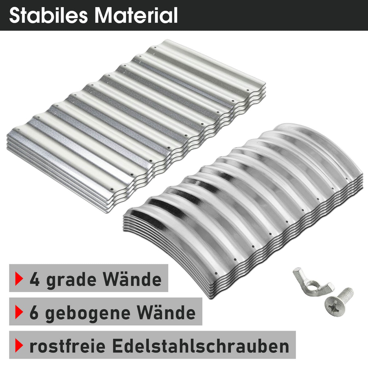 BRAST Hochbeet Metall JULIA Mini silber