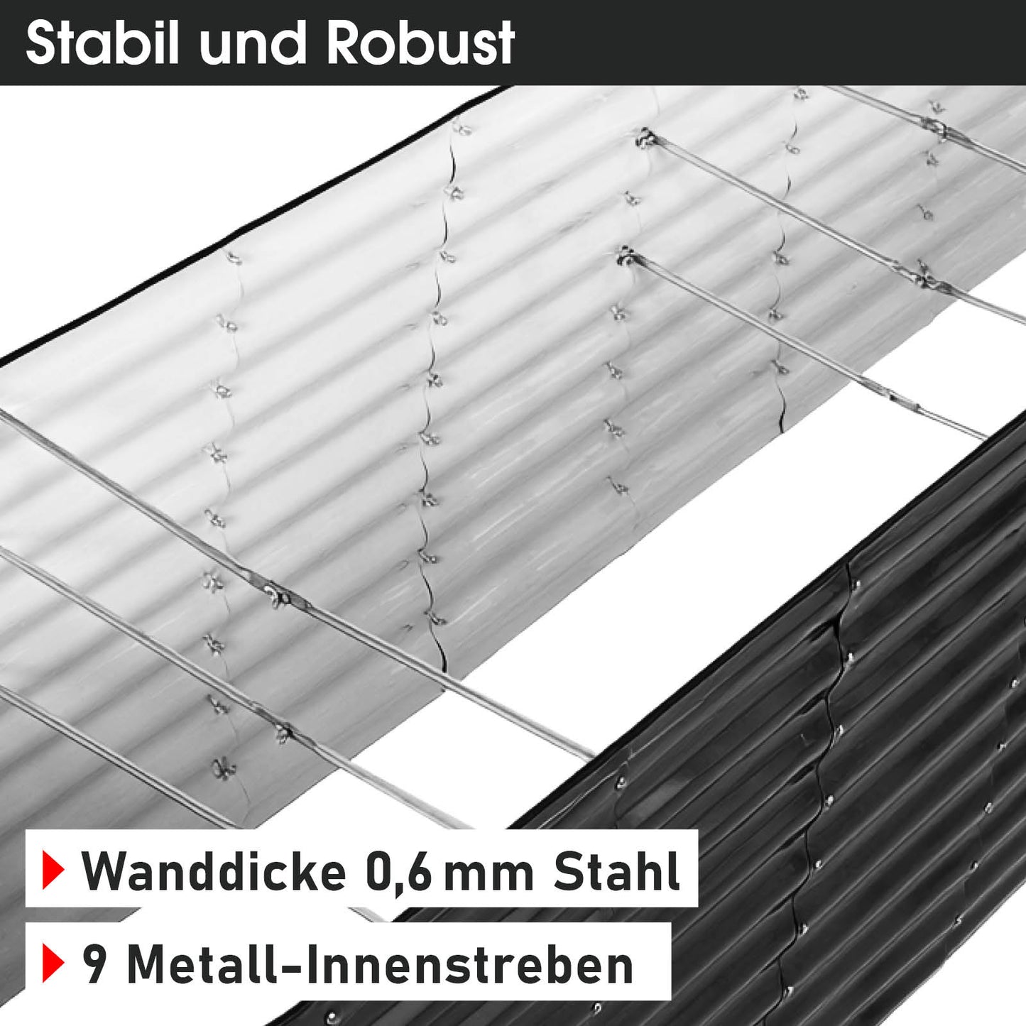 BRAST Hochbeet Metall JULIA Maxi schwarz