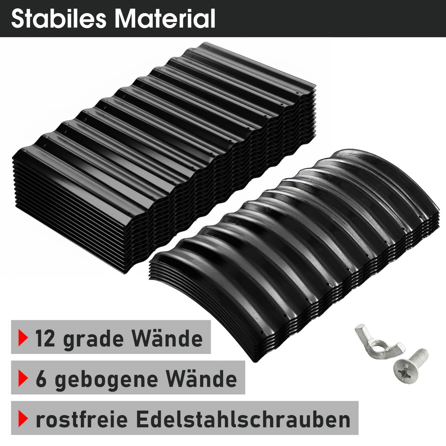 BRAST Hochbeet Metall JULIA Maxi schwarz
