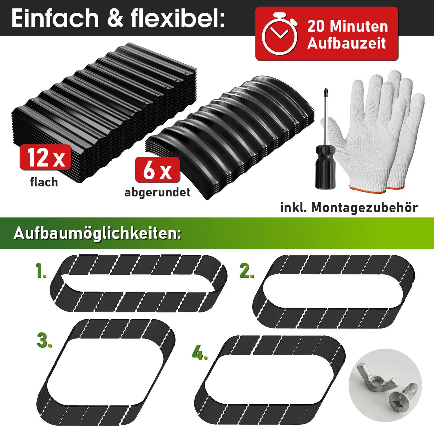 BRAST Hochbeet Metall JULIA Maxi schwarz