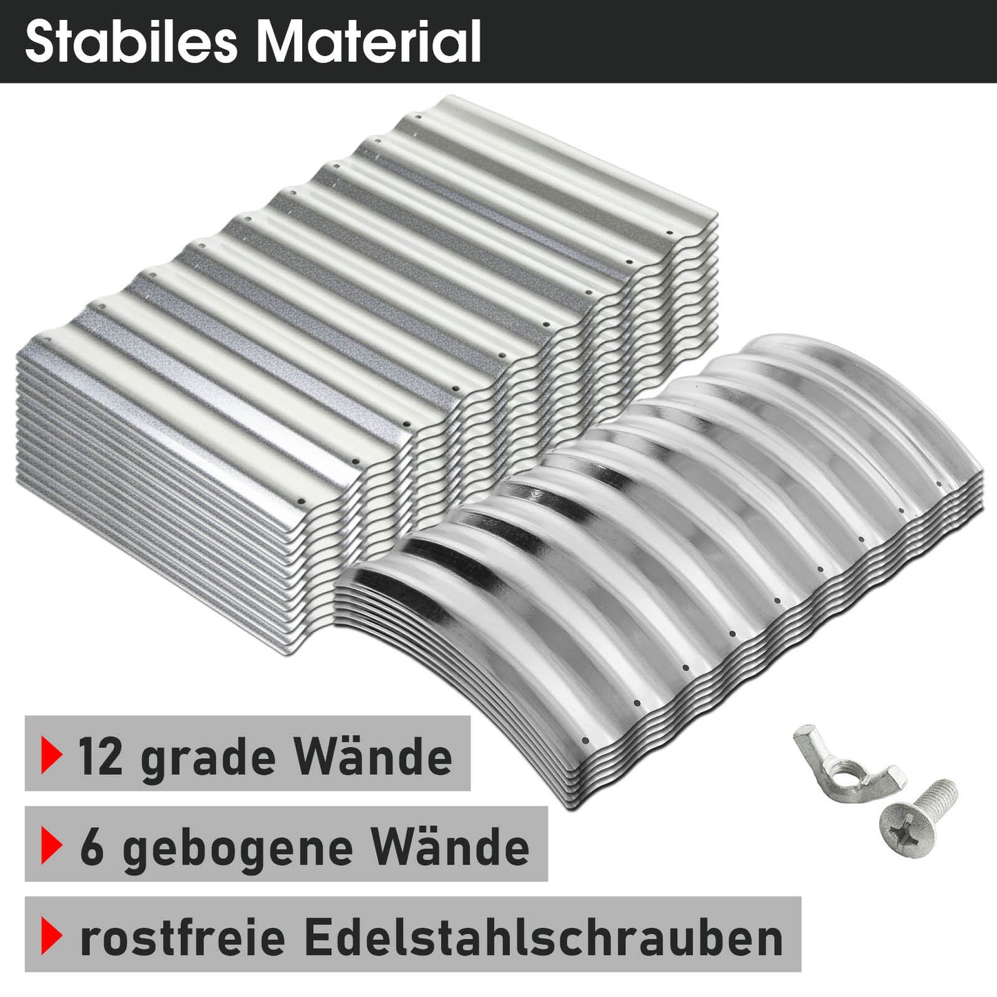 BRAST Hochbeet Metall JULIA Maxi silber