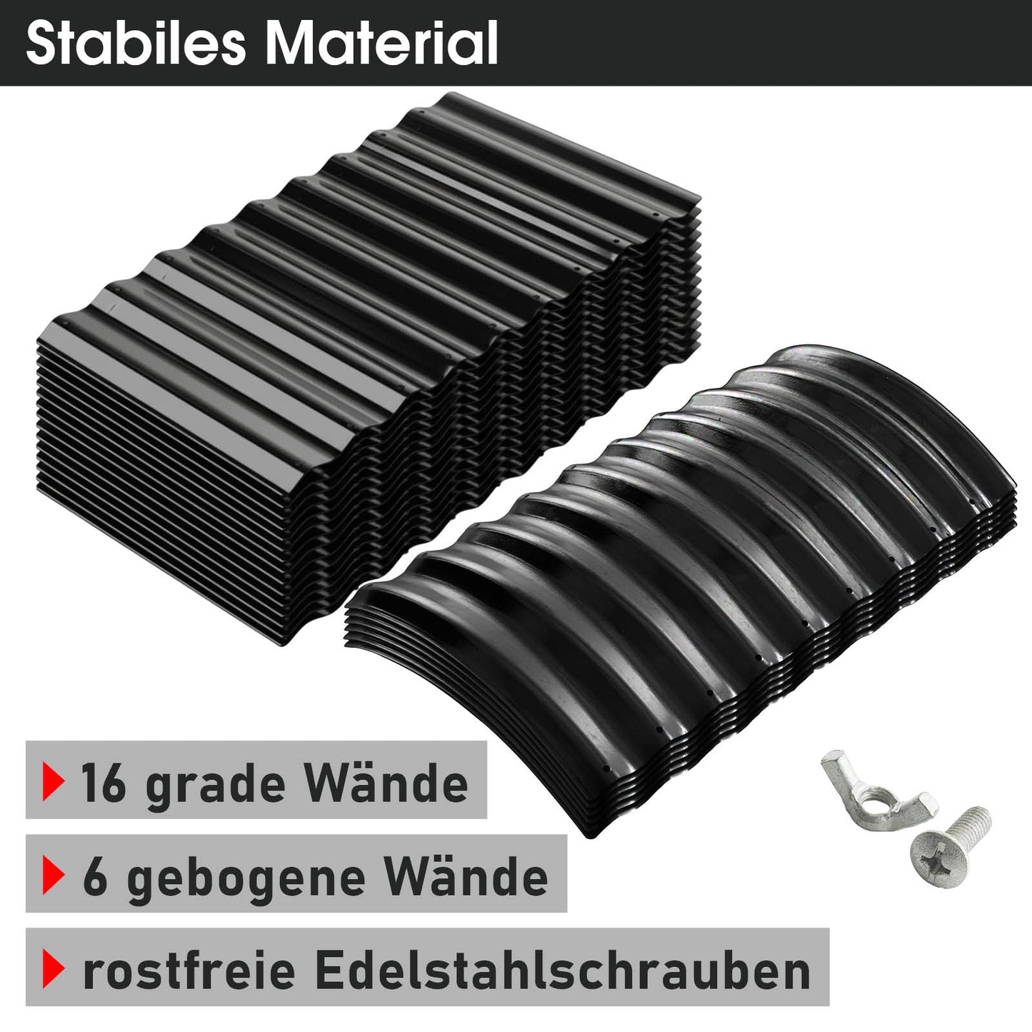 BRAST Hochbeet Metall JULIA Mega schwarz