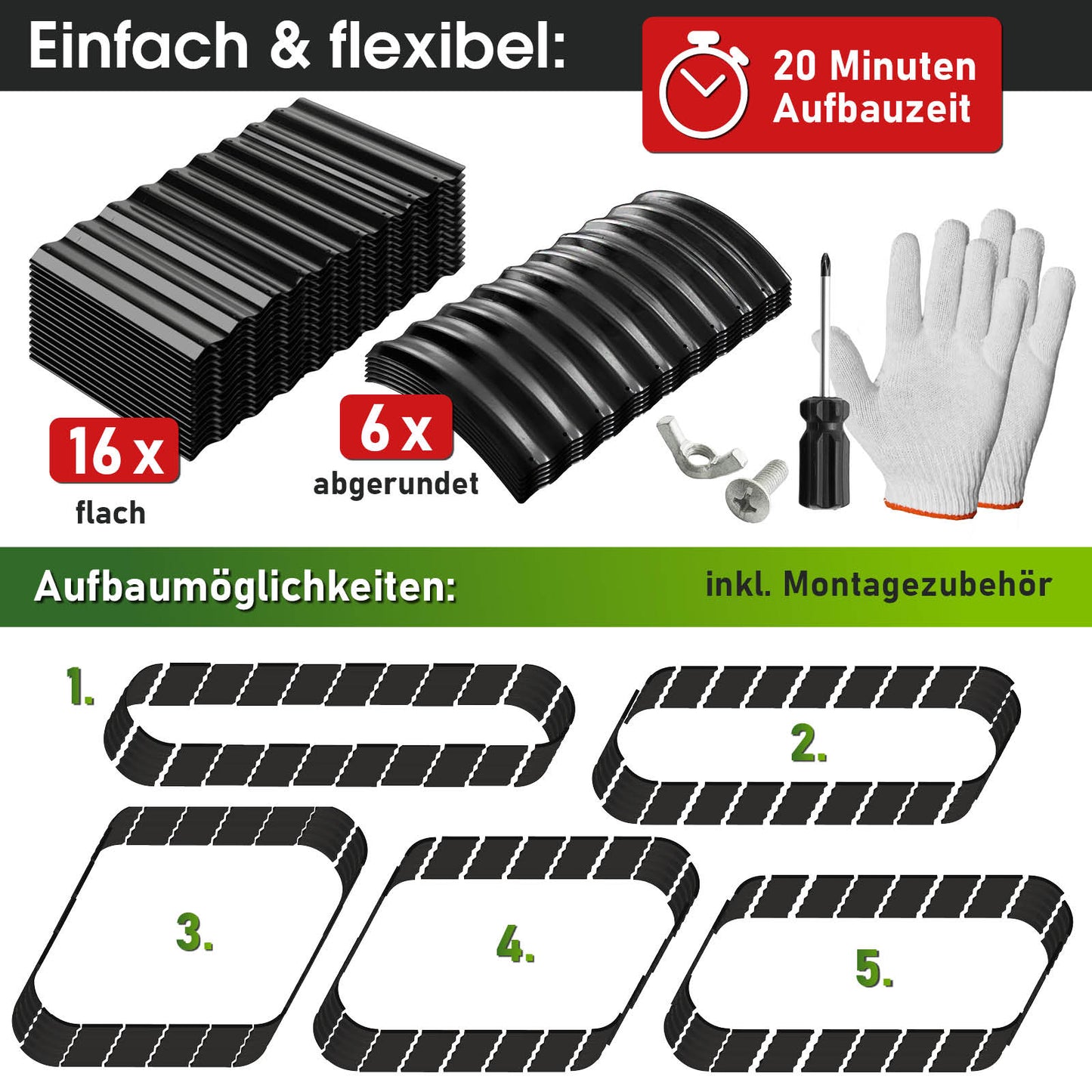 BRAST Hochbeet Metall JULIA Mega schwarz