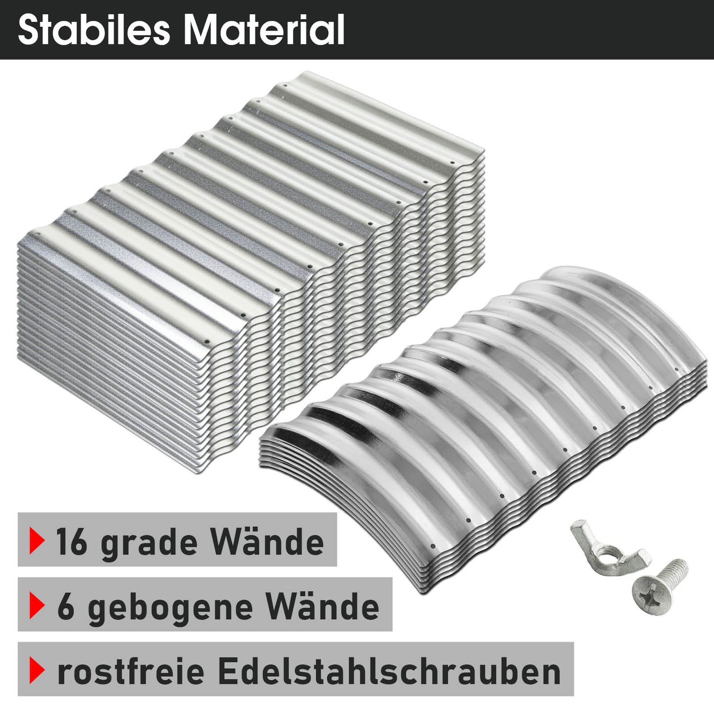 BRAST Hochbeet Metall JULIA Mega silber