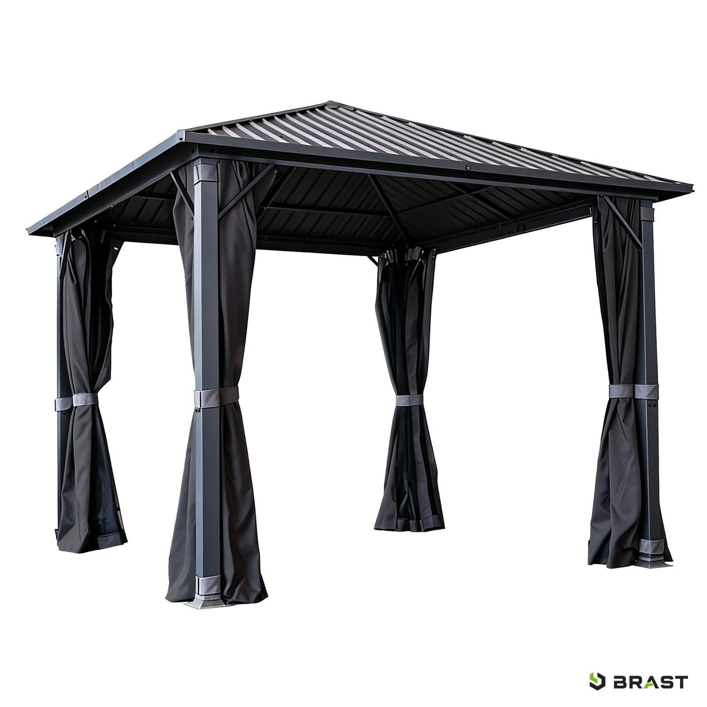 Alu Pavillon MIAMI mit Stahldach 3x3