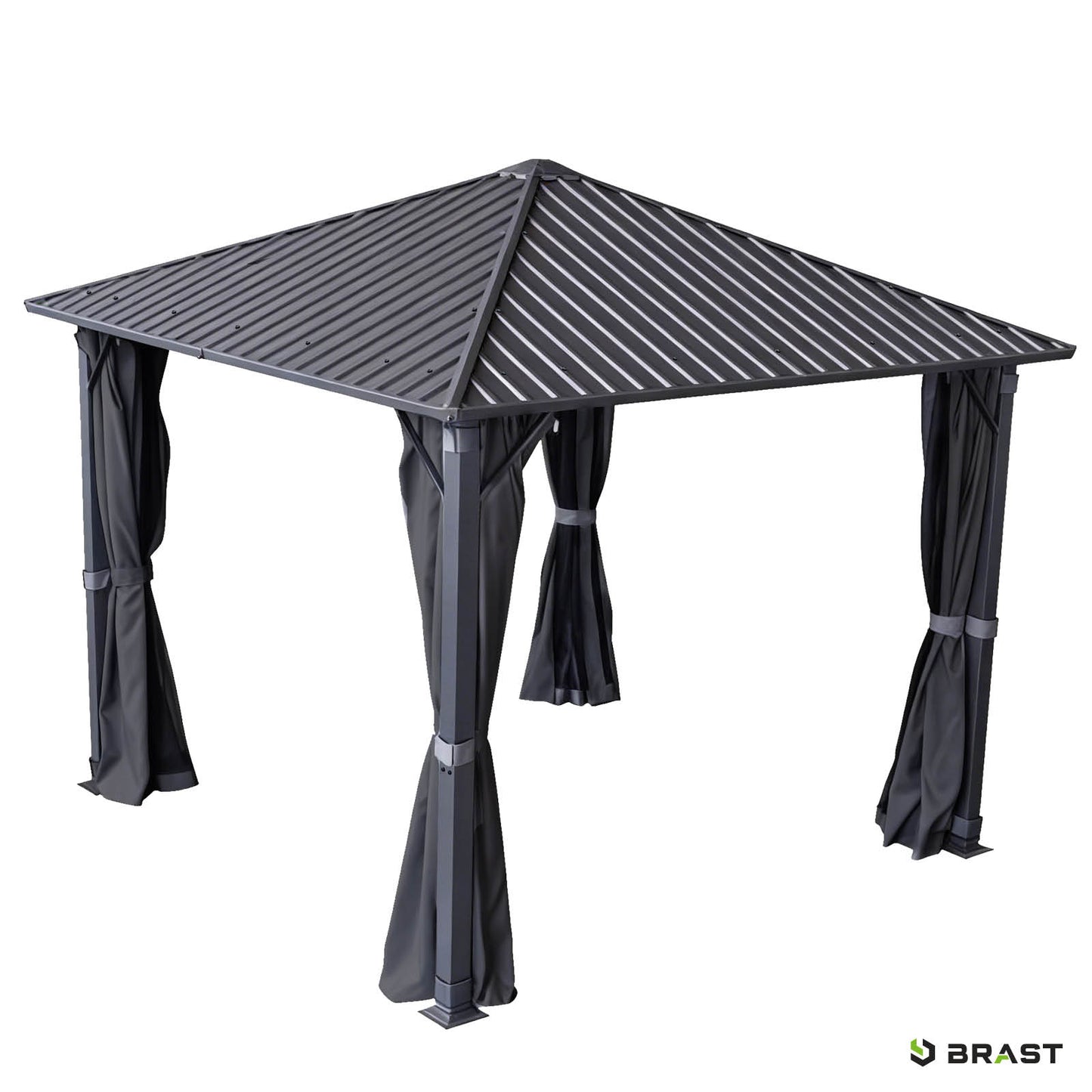 Alu Pavillon MIAMI mit Stahldach 3x3